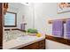 This charming bathroom features a vanity with decorative accents at 108 Birdie Ct, Rocky Mount, NC 27804