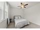 Bright bedroom with a ceiling fan and neutral color palette at 111 Kim Bark Path, Garner, NC 27529