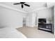 Spacious bedroom with a neutral palette and a built-in cabinet at 1204 Croydon Glen Ct, Cary, NC 27519