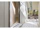 View of front door showing the landing area and view into the home's interior at 1516 Cumberland Rd, Chapel Hill, NC 27514