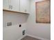 Bright laundry room with white cabinets and walls, and a neat, clean appearance at 176 Bruce Dr, Dunn, NC 28334