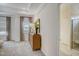 Serene main bedroom with a view of the ensuite bath and ample natural light at 176 Bruce Dr, Dunn, NC 28334