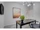 Contemporary office with modern decor, a black desk, and a minimalist aesthetic at 176 Bruce Dr, Dunn, NC 28334