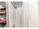 Bathroom with a white tiled shower at 211 W Chisholm St, Sanford, NC 27330