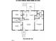 Detailed floor plan of a home with dimensions for bedrooms, kitchen, living room, bathrooms, and deck at 227 Coley Farm Rd, Fuquay Varina, NC 27526
