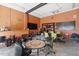 Large garage space with tables and chairs at 227 Coley Farm Rd, Fuquay Varina, NC 27526