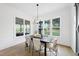 Modern dining room featuring an expansive outdoor view at 2809 Theresa Eileen Way, Raleigh, NC 27603