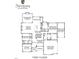 First floor plan with dimensions for the Sanctuary at Lake Wheeler at 2809 Theresa Eileen Way, Raleigh, NC 27603