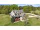 An exterior elevation view of a beautifully landscaped two-story home with a manicured lawn at 3034 E Bay Court, Creedmoor, NC 27522