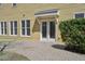 Backyard patio featuring an entrance to the home at 304 Frontgate Dr, Cary, NC 27519