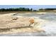 Available homesite #43 showing foundation, building materials, and sign ready for new home construction at 49 Olivia Crossing Ct # 43, Four Oaks, NC 27524