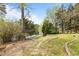Tranquil backyard with a stone path, leading to a waterfront view at 6209 Remington Lake Dr, Raleigh, NC 27616