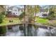 View of a private pond, offering a peaceful retreat, reflecting trees, with ducks swimming on the water at 6209 Remington Lake Dr, Raleigh, NC 27616