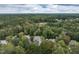 Aerial view of property showcasing a tree-lined setting, serene privacy, and landscaping at 7312 Ridgeline Dr, Raleigh, NC 27613