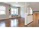 Bright bonus room with custom built-in shelving, window seat, and hardwood flooring at 7312 Ridgeline Dr, Raleigh, NC 27613