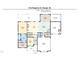 First floor layout of the house showcasing spacious rooms, two-car garage, and a screen porch at 7312 Ridgeline Dr, Raleigh, NC 27613