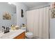 Neutral bathroom features a shower and vanity at 105 Damask Rose Dr, Holly Springs, NC 27540