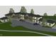 Aerial view of townhome buildings with parking spaces at 110 Bellamy Ln # 101, Chapel Hill, NC 27516