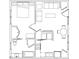 Detailed one bedroom apartment floorplan at 110 Bellamy Ln # 101, Chapel Hill, NC 27516