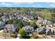 Expansive aerial view of the property in established neighborhood surrounded by trees at 121 Highclere Ln, Cary, NC 27518