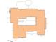 Simplified first floor plan highlighting the building's footprint at 121 Highclere Ln, Cary, NC 27518