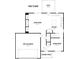 Detailed first-floor layout featuring a garage, living room, kitchen, dining room, and covered porch at 13 Fetterbush Way, Clayton, NC 27520