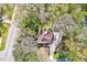 Overhead aerial view showing the property's location and tree coverage at 1308 Helmsdale Dr, Cary, NC 27511