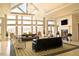 Community lobby with soaring windows, fireplace, and comfortable seating areas at 1404 Palmer Hill Dr, Durham, NC 27703