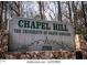 Chapel Hill University of North Carolina sign at 146 Weavers Grove Dr, Chapel Hill, NC 27514