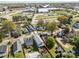 This is an aerial view of the neighborhood with diverse houses, mature trees, and a sprawling, vibrant landscape at 207 Grand Ave, Raleigh, NC 27606