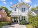 Beautiful two-story home with a covered porch and decorative plants, offering excellent curb appeal at 207 Grand Ave, Raleigh, NC 27606