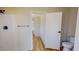 Bright bathroom featuring walk-in shower and view of the lavatory at 210 Holloway Rd, Roxboro, NC 27573