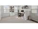 Office with natural light, carpet, and floating shelves at 219 Begen St, Morrisville, NC 27560