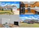 Exterior view of the home with a garage, complemented by a collage of interior features at 24 High Standard Ln, Angier, NC 27501