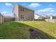 Home's back exterior features a patio and a grassy lawn, ideal for outdoor activities and relaxation at 250 Hawksbill Dr, Franklinton, NC 27525