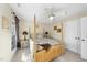 Bedroom with four poster bed, neutral carpet, and ceiling fan at 2514 Mcgowan Ct, Wake Forest, NC 27587