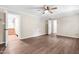 Spacious living room featuring wood floors and ample natural light at 2616 Bullock Rd, Durham, NC 27704