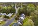 Aerial view of a neighborhood with mature trees, showcasing the serene residential streets at 2825 Alder Ridge Ln, Raleigh, NC 27603