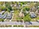 Aerial view of a neighborhood featuring single Gathering homes and mature trees at 309 W Parrish Dr, Benson, NC 27504