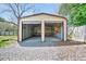 Detached garage with shelving at 309 W Parrish Dr, Benson, NC 27504