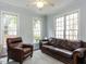 Sitting room with gray carpet, a ceiling fan and bright natural light at 3100 Anderson Dr, Raleigh, NC 27609