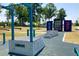 Outdoor fitness park with equipment and motivational signage for a healthy lifestyle at 332 Tumbling River Dr, Wendell, NC 27591