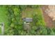 Stunning aerial view showcasing private home nestled among lush, mature trees and landscaping at 4508 Old Us 421 N, Siler City, NC 27344