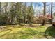 Spacious backyard with mature trees and lush green grass, perfect for outdoor activities at 4725 Sinclair Dr, Raleigh, NC 27616