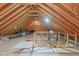 Expansive attic space features exposed wood beams and ample storage potential at 5220 Linksland Dr, Holly Springs, NC 27540