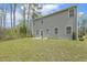 Expansive backyard featuring a well-maintained lawn and the rear exterior of a two-story home with gray siding at 6021 Watsonia Dr, Zebulon, NC 27597