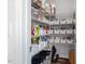 Well-organized pantry with wire shelving, storage bins, and ample space for food and household items at 6412 Nurture Ave, Raleigh, NC 27616