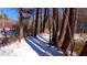 Snow-covered ground and trees showcase a serene and secluded lot with natural beauty at 6509A Fowler Rd, Zebulon, NC 27597