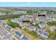 Aerial view of community townhomes, near the community pool at 8641 Neuse Club Ln # 110, Raleigh, NC 27616