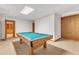 Basement rec room featuring a wooden pool table at 1133 Turner Farms Rd, Garner, NC 27529
